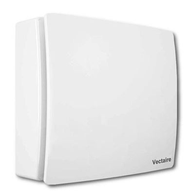 VECTAIRE 'ELIX' CENTRIFUGAL (SELV) HIGH PERFORMANCE WET ROOM WHITE 3 SPEED, CORD or REMOTE, COMFORT TIMER 10cm FAN with EC MOTOR, ELX1003DTLV
